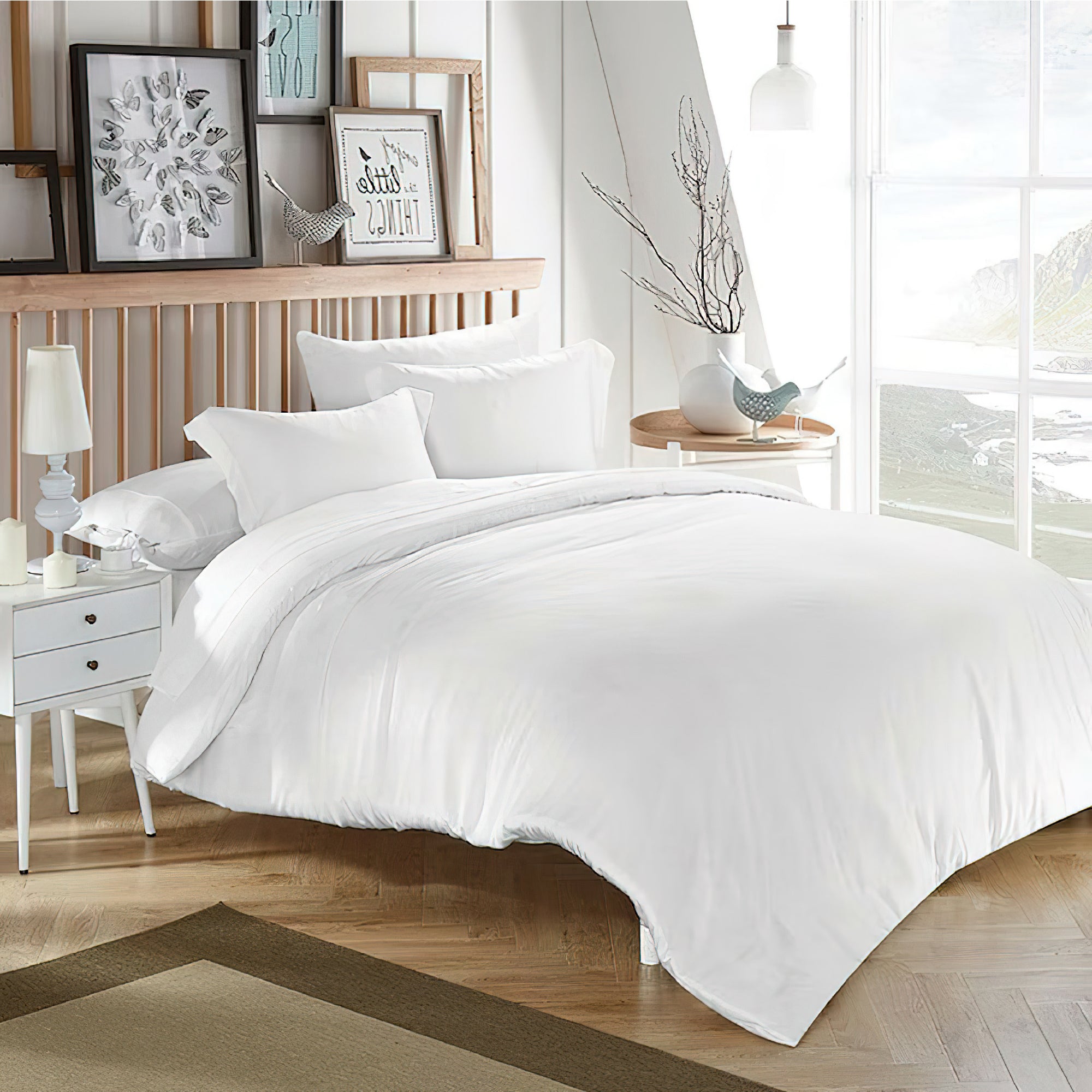 Lenjerie de pat Ranforce ALB 100% bumbac